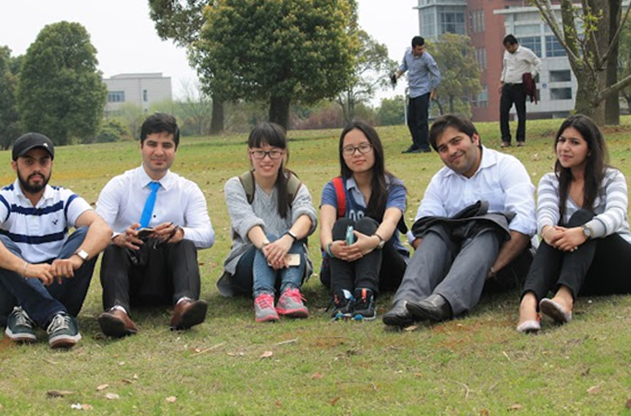 10. Informal mingling with Chinese student volunteers  